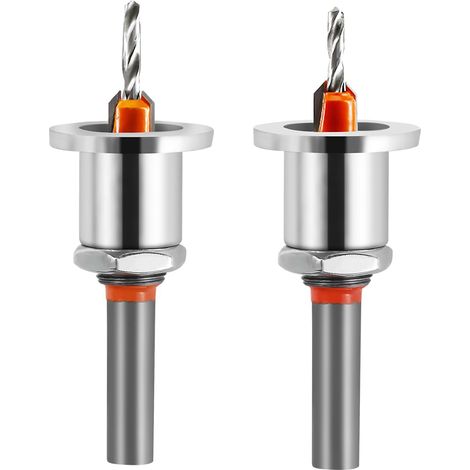 CSPARKV 2pcs 8mm Wood Drill Bits, Countersink Drill Bits, HSS Drill Bit Set, Countersink Drill Bit Set for Woodworking Drilling, Plastic, Drilling Holes