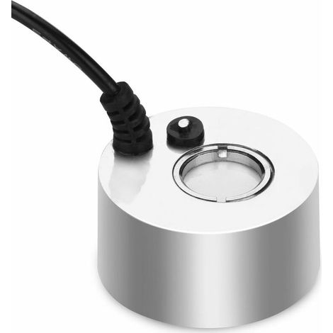 Fogger Brumisateur à ultrasons en métal 24 V Fogger pour Bassin, Aquarium, Jardin, Halloween Prise UE (Argent) (1/4)