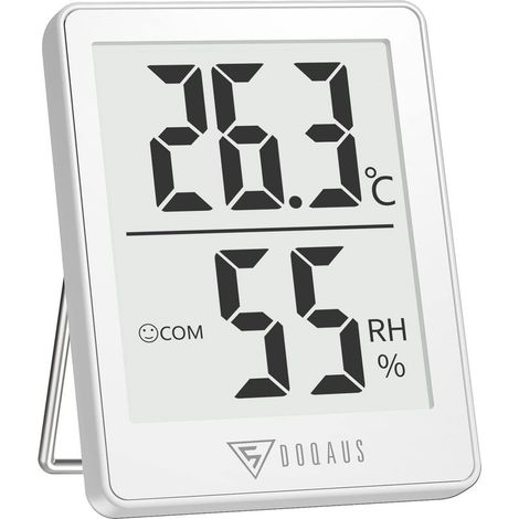 Petit Thermometre Interieur, 5s lecture Hygrometre de Haute Précision Moniteur Température et Humidité, Hygrometre Interieur Numérique pour Confort du Bureau à Domicile Thermometre de Reptile (1/5)
