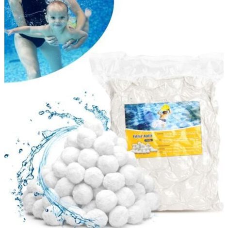 Boules de filtration pour piscine (200 g), boules de fibres pour aquarium, média filtrant, boules de coton, accessoires de filtration pour piscine (1/5)