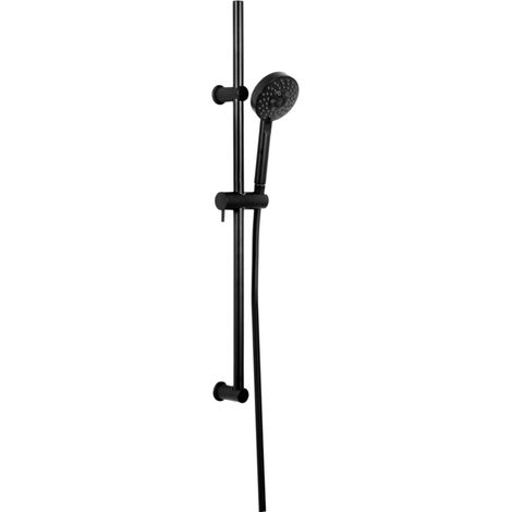 barre de douche - alterna daily color - 5 jets - barre 22 mm - noir - alterna 4467529