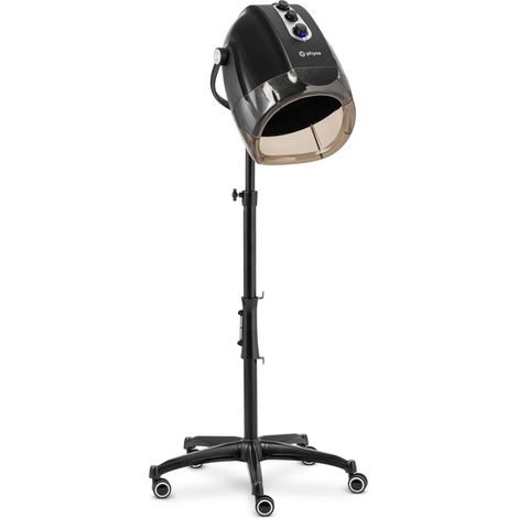Secador de pelo con ionización, de pie, 70 °C, 1000 W - negro (1/5)