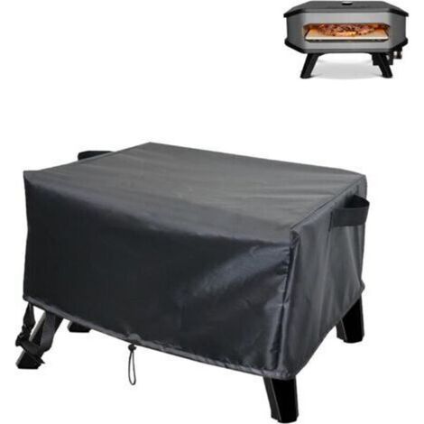 Sac de transport Housse de protection pour four à pizza - Housse de protection anti-poussière pour four à pizza imperméable avec revêtement argenté 420D - 62 x 62 x 28 cm (1/5)