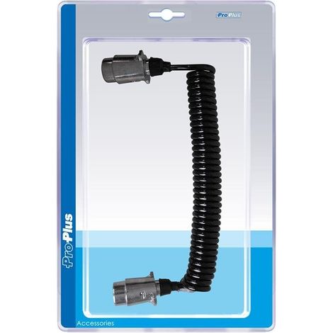 Cavo a spirale 45 m con 2x connettori metallici a 7 pin in blister (1/4)