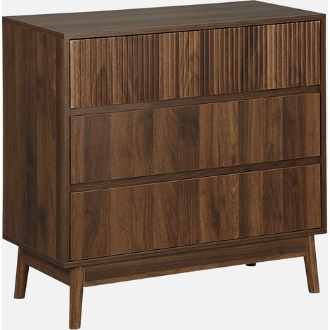 Cómoda con efecto madera, 3 cajones