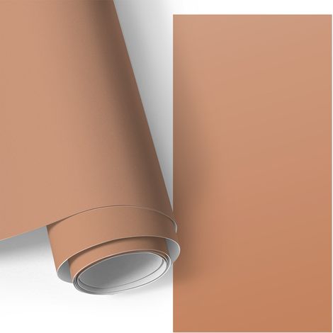 Möbelfolie - Klebefolie für Möbel - Selbstklebende - Deko-Folie für Küche Schrank Tisch & Fensterbank - Gedämpftes Orange 75x150 cm