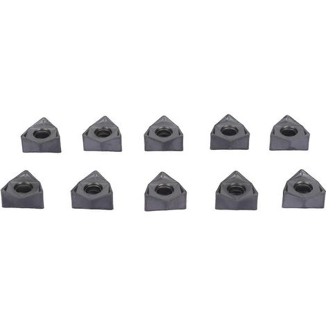 10 Stück Wendeschneidplatten aus schwarz beschichtetem Hartmetall für CNC-Dreh- und Fräsmaschinen