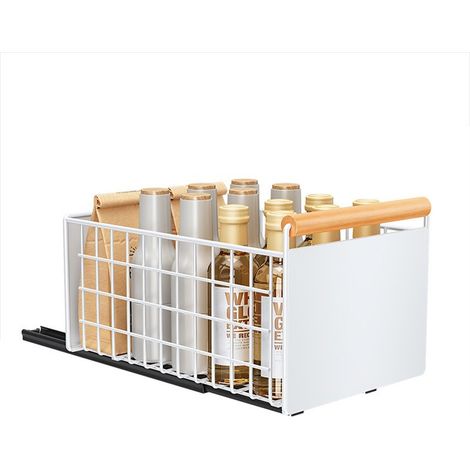 De tiroirs coulissants pour armoires, boîte de rangement coulissante avec film adhésif et vis pour la cuisine, le garde-manger ou la salle de bain (1/5)