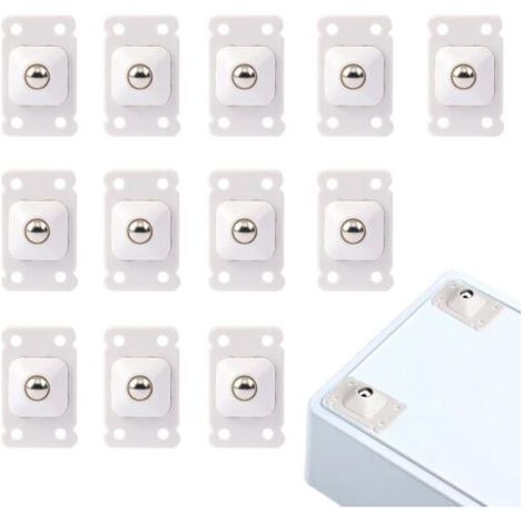 12 Pièces Roulettes pour Meubles, Petite Roulettes pour Meubles Charge 100kg, Roulettes Pivotantes Autocollantes à 360 Degrés pour Meubles Ustensiles de Cuisine Boîtes de Rangement (1/4)