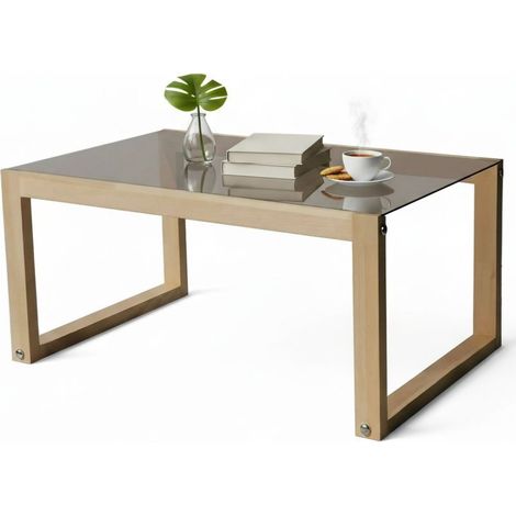 Dmora - Tavolino da salotto Gomeisa, Tavolo basso da caffè, Portariviste per divano, Ripiano da soggiorno, 85x55h40 cm, Rovere, con imballo rinforzato, con imballo rinforzato