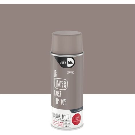 Peinture aérosol relook tout MAISON DECO taupe satiné 0.400 L