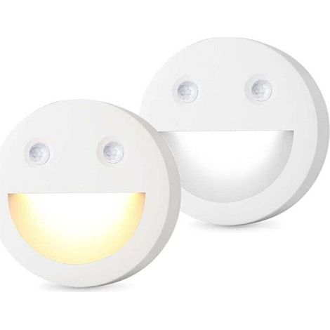 Veilleuses LED avec détecteurs de mouvement, ensemble de deux pièces, adaptées aux escaliers ou aux couloirs, températures de couleur de 2700K et 5000K respectivement, éclairage anti-éblouissement, al (1/4)