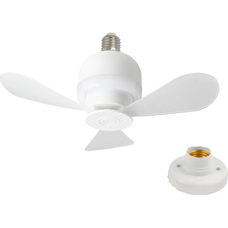 Plafonnier ventilateur – Douille E27 – Détachable – Lumière LED – Socle inclus – Chambre/garage/atelier – Installation simple (1/5)