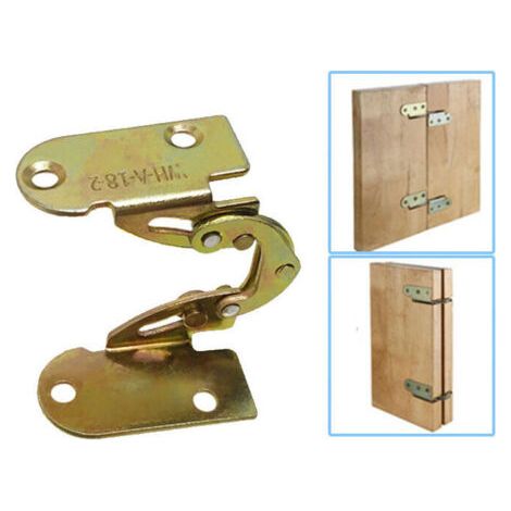 Bisagra plegable oculta de hierro para mesa de comedor, escritorio y cama, soporte, mecanismo de mueble combinado, 2 piezas (1/5)