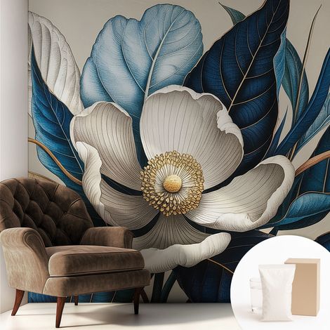 Tapete Dekorative Vliestapete mit Klebe für Wand - Mustertapete - moderne Einrichtung - für Büro Elegante Flora 250x250 cm (1/5)