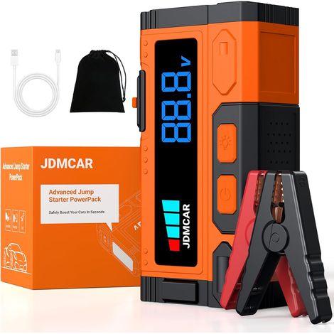Booster Batterie Voiture Démarreur Batterie Voiture (jusqu'à 10,0L Gaz/9,0L Diesel) Jump Starter avec LED Booster Pinces Intelligentes Protections Multiples Auto Moto (1/5)