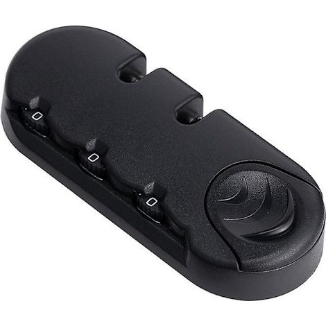 Cadenas à combinaison noir à 2 chiffres et 3 chiffres pour valises, sacs de voyage, cadenas à code, antivol, accessoires (1/5)