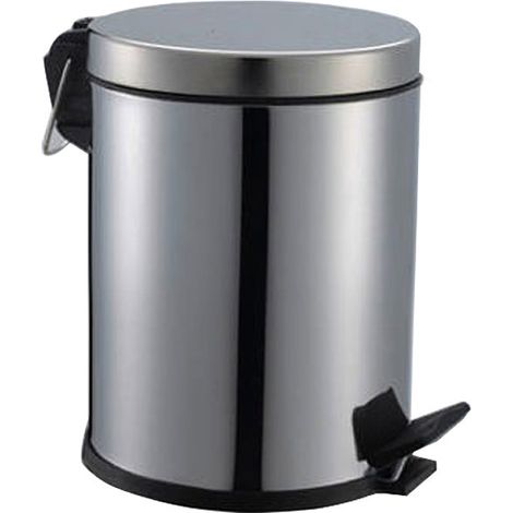 Kosmetikeimer Treteimer Abfalleimer Mülleimer 3 Liter Chrom Aqua Blue Treteimer Mülleimer 3L Chrom