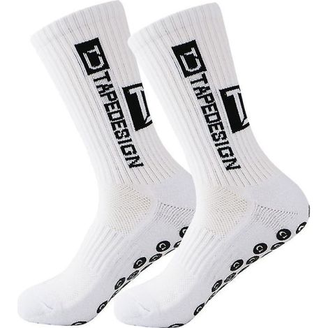 Chaussettes antidérapantes pour netball, basketball, football et tennis - Livraison rapide - Blanc zdq (1/3)