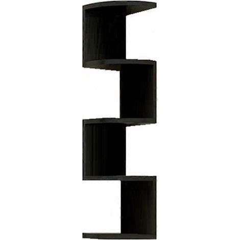 Étagère d'angle murale classique à 5 niveaux avec séparateurs semi-circulaires pour le rangement de livres et la décoration A (1/5)