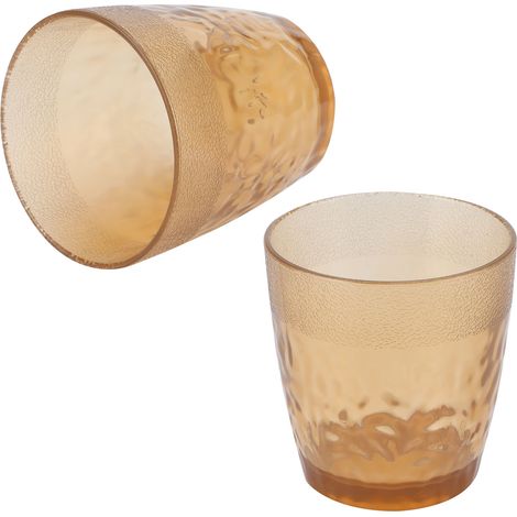 Verre à boire 200 ml, tasse à thé fleurie, petite chope à bière, tasse en acrylique couleur cuivre, idéale pour les fêtes à la maison. (1/5)