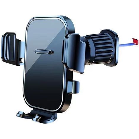 Support Téléphone Voiture Ventouse Automatique Verrouillage, Rotation 360° Réglable pour Pare-brise et Tableau de Bord, Compatible Navigation GPS - Modèle Sortie d'Air / Miroir Carré-lsw