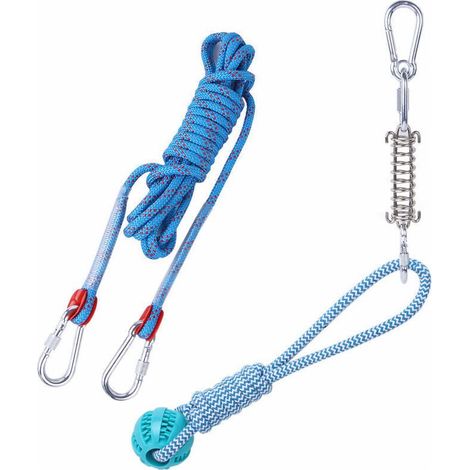 Laisse interactive à ressort pour chien. Ressort en acier inoxydable, conception antirouille, idéale pour les jeux en extérieur. (1/3)