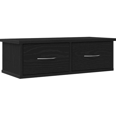 Maison Exclusive - Armadietto a muro con cassetto Rovere Nero 60 x 26 x 18,5 cm