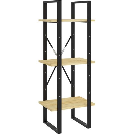 Libreria a 3 Ripiani 40x30x105 cm in Legno Massello di Pino vidaXL