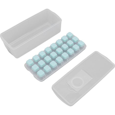 Eiswürfelform mit Aufbewahrungsbox – 24 Fächer – Leicht zu entnehmen – Blau (1/5)