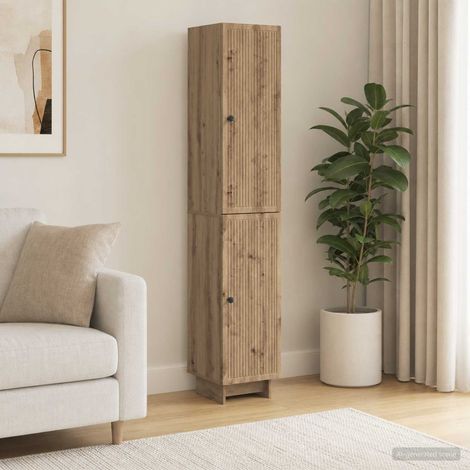 vidaXL Set di armadi 2 pz Rovere Artigianale Legno ingegnerizzato (1/5)