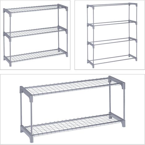 Estantería para plantas contemporánea 4 niveles 90 x 30 x 120 cm montaje rápido ambiente acogedor de madera gris 130016540 (1/4)