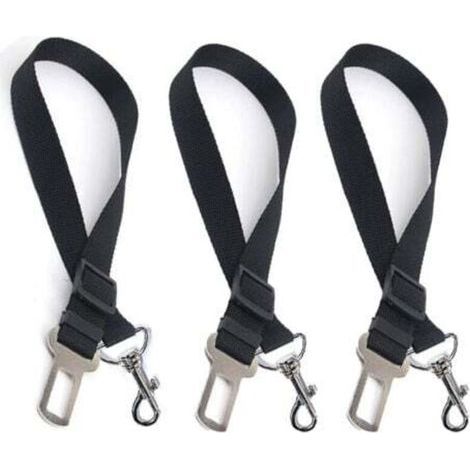Harnais voiture universel pour chien – 3 pièces en tissu ripstop résistant, réglable, couleur noire (1/5)