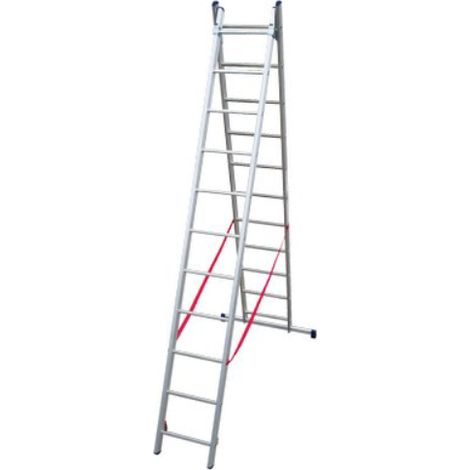 Scala parallela 2 rampe stilo facal alluminio en 131 h.cm 301/510 pioli 2x11 Facal