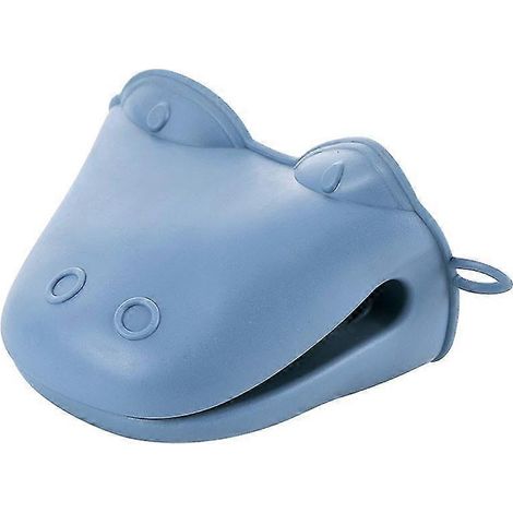 morceaux de support  main anti-brlure en silicone (bleu), clip anti-brlure de cuisson isol  la chaleur, support de casserole, gants rsistants au (1/5)
