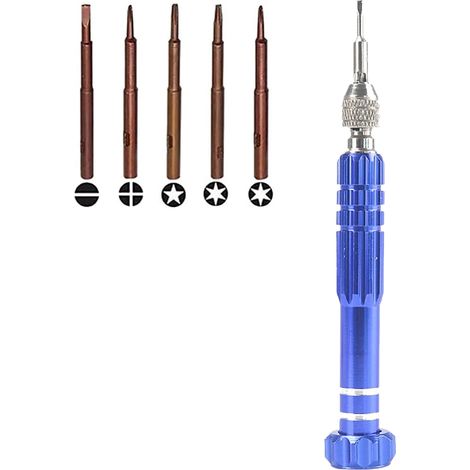 Ensemble d'outils multifonctions petit 5 en 1 pour réparation d'accessoires de téléphone portable, de démontage tournevis (1/5)