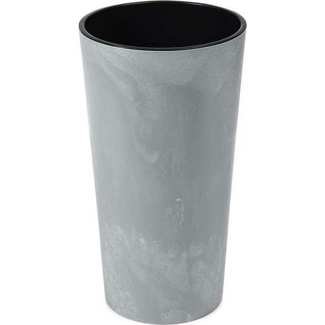 Urbanika Grauer Beton-Blumentopf H 46 x 25 cm (1/4)