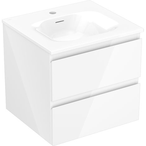 Mexen Orio mobile da bagno 50 cm con lavabo Vela, 2 cassetti, bianco lucido - 91A10-05047-2-BFF00-W23M00 (1/5)