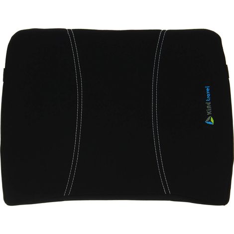 Coussin de Soutien Lombaire Ergonomique, Noir, 36 x 27 x 5 cm, Polyuréthane, Pour Bureau, Dos, Voiture (1/5)