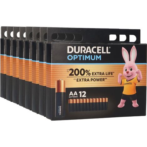 96x Duracell MN1500 AA Mignon Batterie Optimum (8x 12er Blister) (1/5)