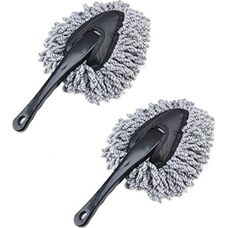 Lot de 2 brosses à dépoussiérer en microfibre ultra douces pour tableau de bord de voiture, pour le nettoyage de la maison, de la cuisine, de l'ordinateur (1/4)
