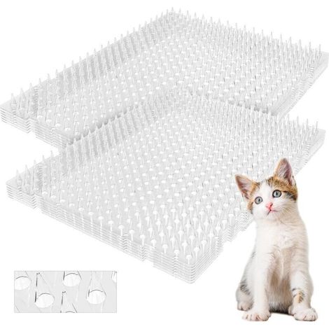 Tapis Anti-Chat 12 Pack - 42cm×32cm Tapis Anti Chat with Spikes Outdoor, Tapis pour (1/4)