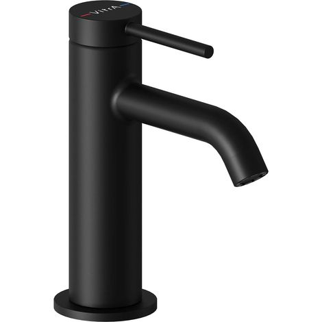 Vitra Minimax Round Compact Basin Mixer Tap - Matt Black (1/2)