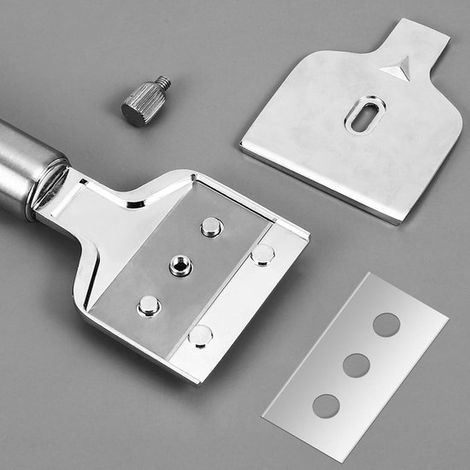 Raspador para vitrocerámica，Raspador de acero inoxidable con 16 cuchillas，Para placas de inducción/vitrocerámica，Acero inoxidable (1/4)