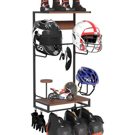 Motorcycle Helmet Mount for Hanging Caps and Jackets, Accessory motorcycle helmet racks, shelves, clips, hooks for storing motorcycle equipment, gloves, keys (1/5)