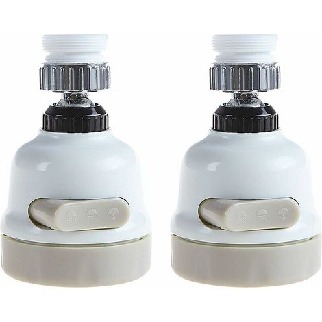 2 Pcs Tête Mobile Ajustable pour Robinet Tête de Robinet Mobile 360 Degrés Économie d'eau Anti Splash Filtre Réglable Aérateur Diffuseur Pulvérisateur (1/5)