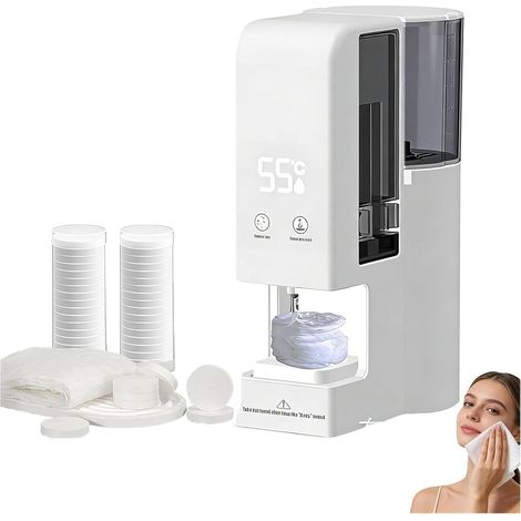 (Towel Warmer+40 Towels)Distributeur Automatique de Serviettes Chaudes avec Vapeur,Machine à Vapeur Serviettes for Le Visage avec 40 Serviettes jetables,Chauffe-Serviettes jetable Intelligent (1/5)