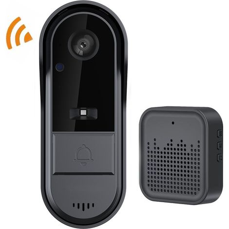 Videoportero inalámbrico WiFi con cámara y timbre - Videoportero inalámbrico - Con cámara - Cámara de seguridad inalámbrica - Videoportero (1/2)