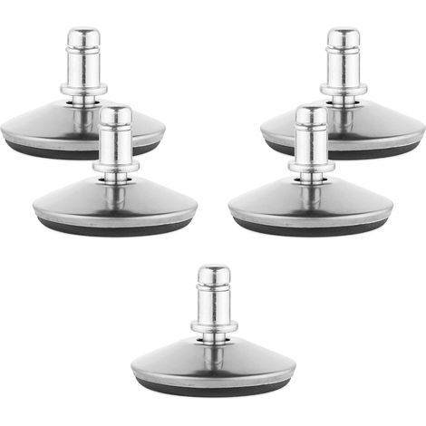 Set mit 5 Ersatz-Stuhlrollen, 10/22 mm Schaft, Filzgleiter für Hartböden, für mehr Stabilität von Bürostühlen (1/5)