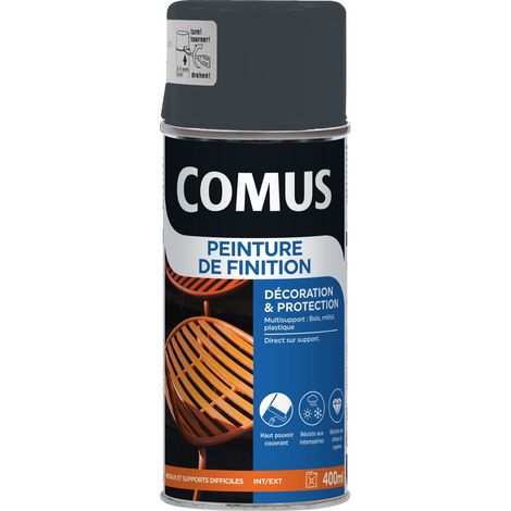 Aérosol 400ml Peinture de finition brillant gris COMUS (1/3)